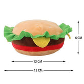 KUTKUT 2 Pack Squeaky Dog Toys, Non-Toxic and Safe Chew Toys for Puppy with Funny Food Cola Hamburger Shape, Durable Interactive Crinkle Plush Dog Toy for Small, Medium Dogs - kutkutstyle
